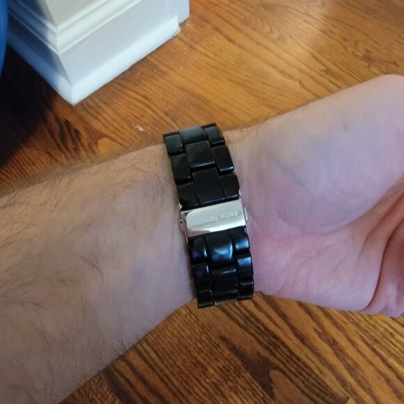 Michael Kors Men's Chronograph Quartz Watch, Black Case, Black Face, MK-8128 - Picture 9 of 9